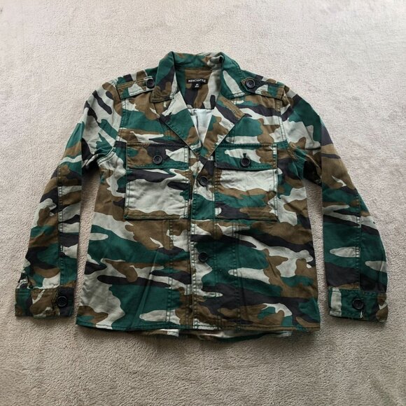 J.Crew Mercantile  Womens Shirt Jacket XS Utility Camo Shacket Green Outdoors - Picture 10 of 11